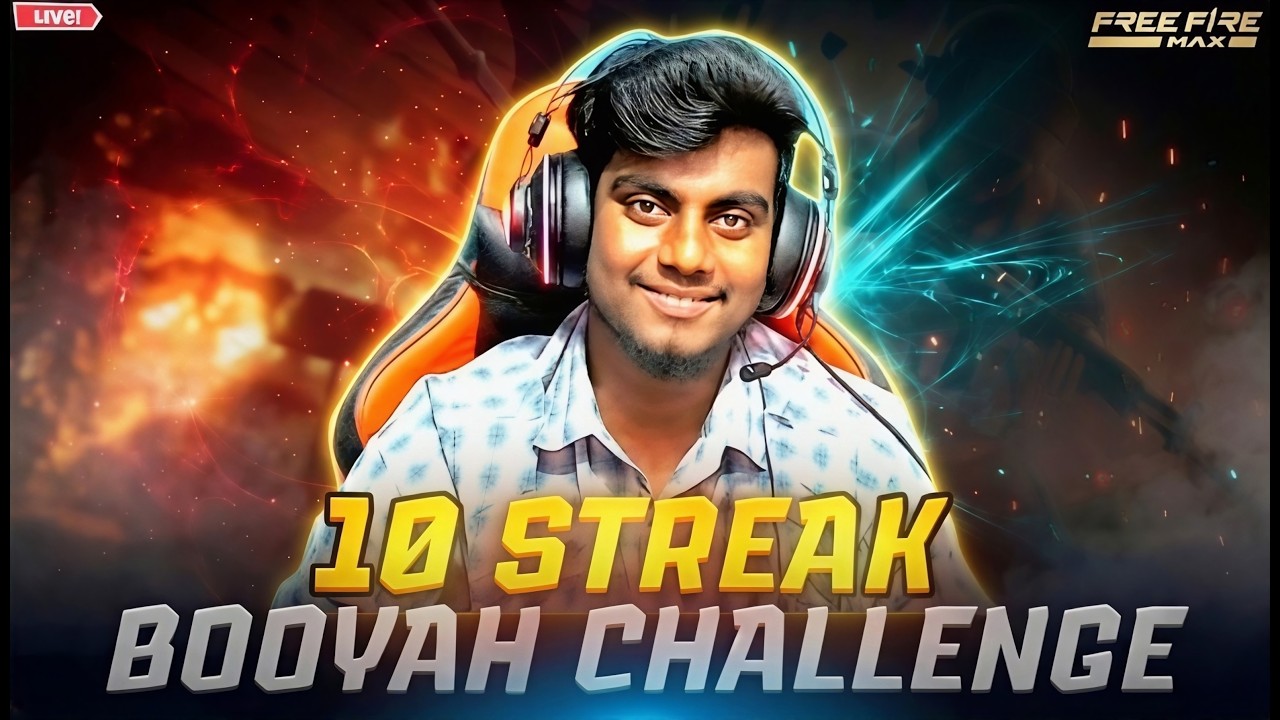 10 Streak Booyah Challenge🔥 | Free Fire Max Live | GRANDMASTER RANK PUSH #narikoottam #fftamil