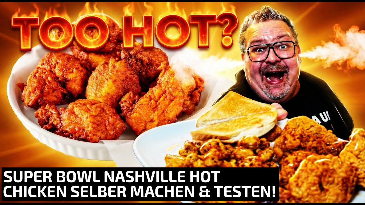 🔥 NASHVILLE HOT CHICKEN TEST | Ist mir dieses SUPER BOWL CHICKEN zu scharf?
