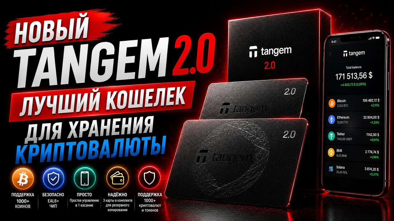 ОБЗОР нового Tangem 2.0. Лучший кошелек для хранения криптовалюты