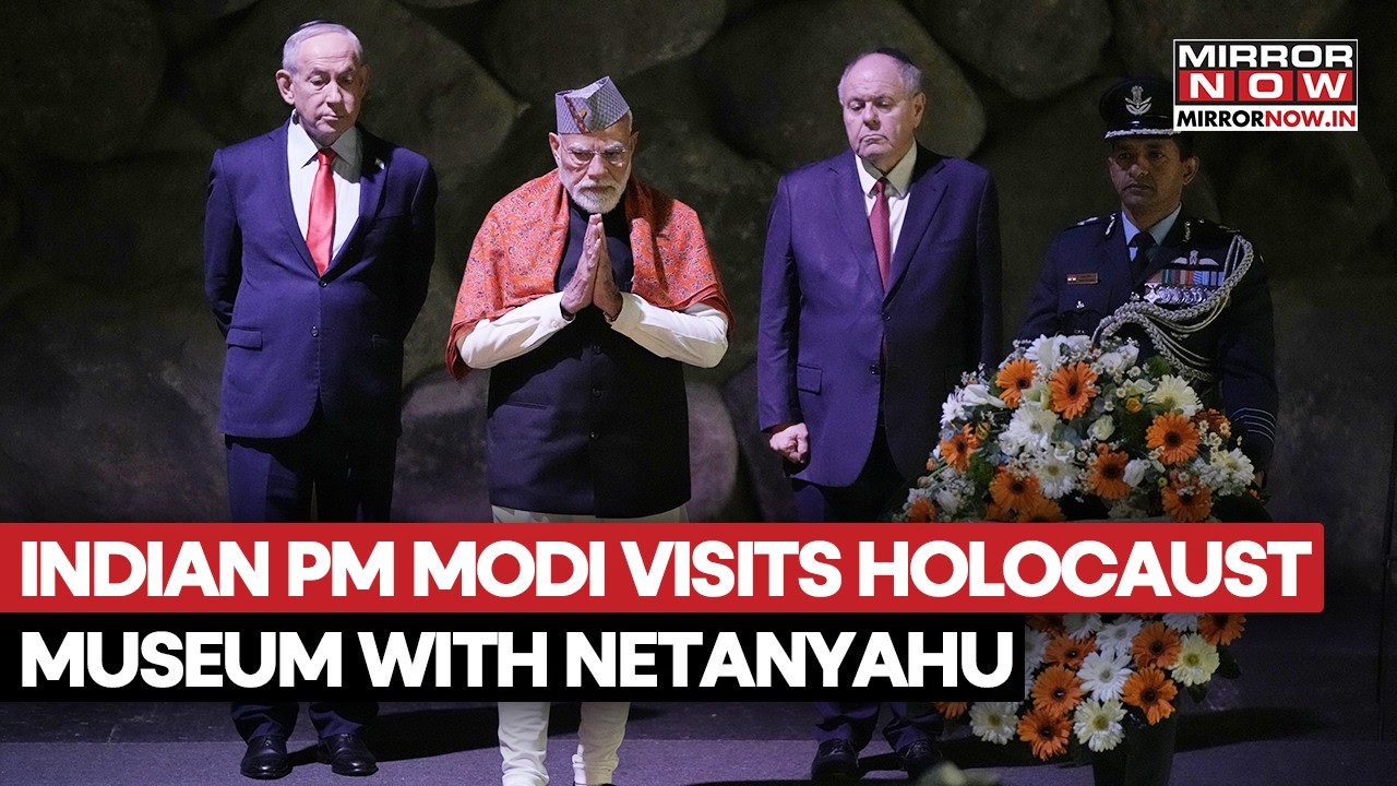 Indian PM Visits Yad Vashem Holocaust Museum With Netanyahu, Pays Tribute To Victims