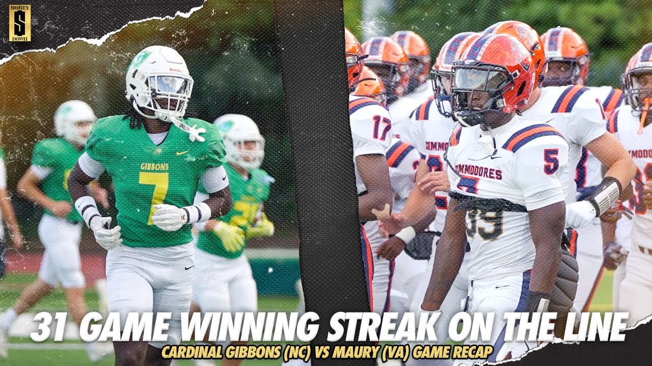 31 GAME WINNING STREAK IS ON THE LINE!!! Cardinal Gibbons vs Maury Game Recap