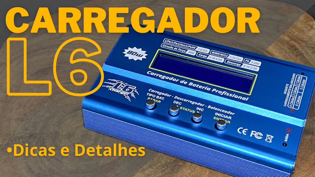 Carregador de Baterias Leão - Modelo L6 