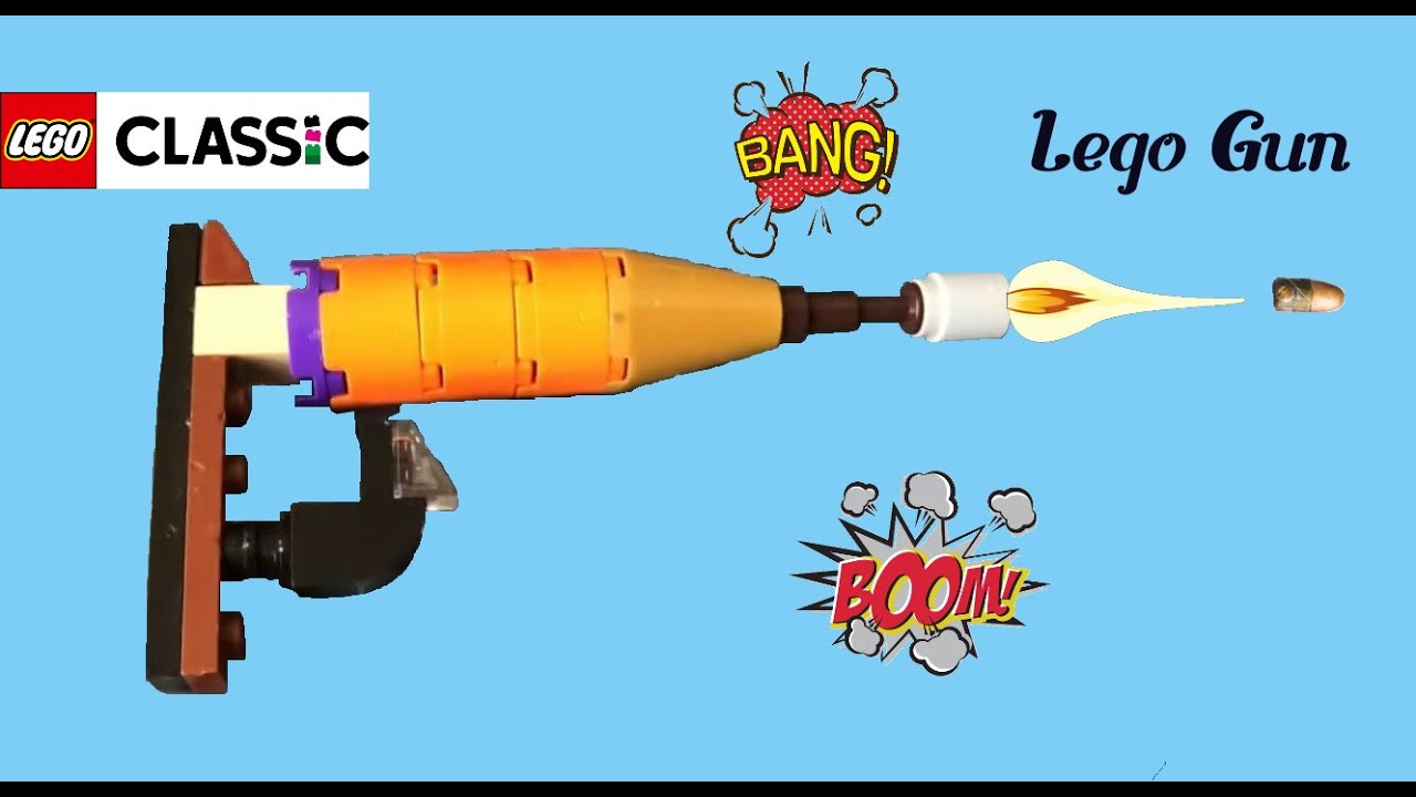 Lego Classic - How to make Lego gun in 2  minutes using 10715 