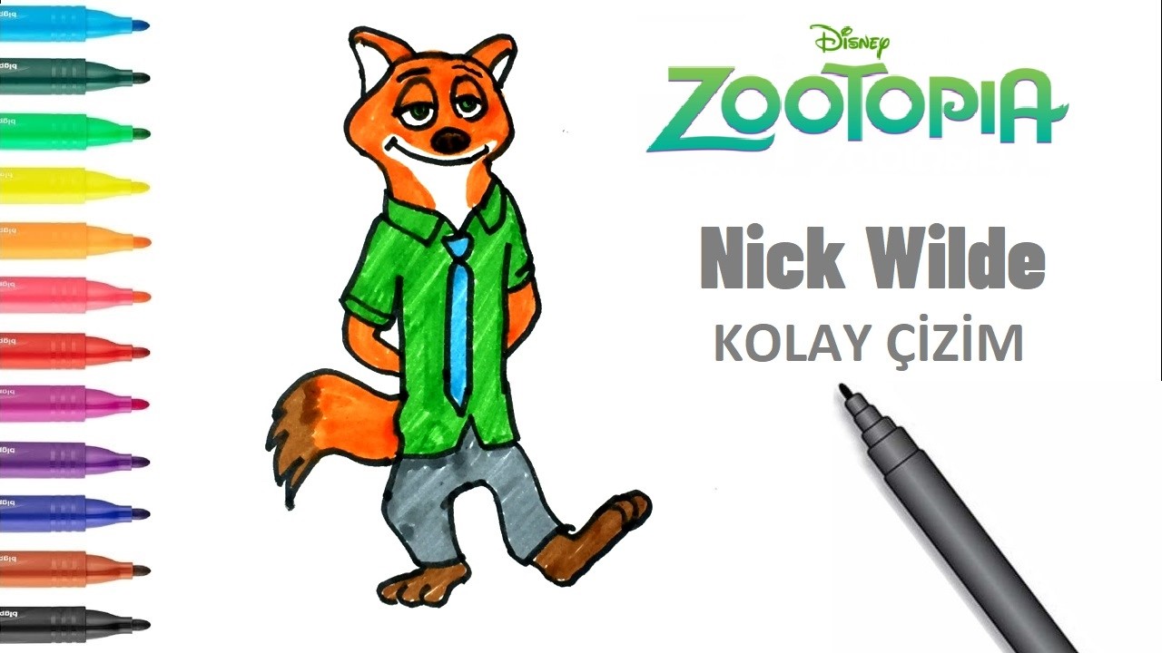 Easy Drawing Zootopia Nick I Kolay Formula 1 AraçZootopia Nick Çizimi I Tilki Nasıl Çizilir?