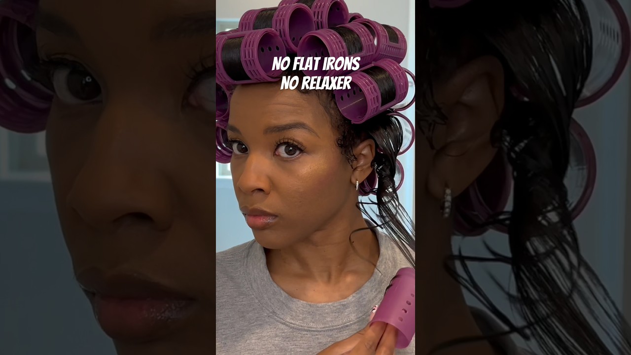 How to straighten natural hair without heat damage #tresstoimpress #noheatdamage #howtogrowhair