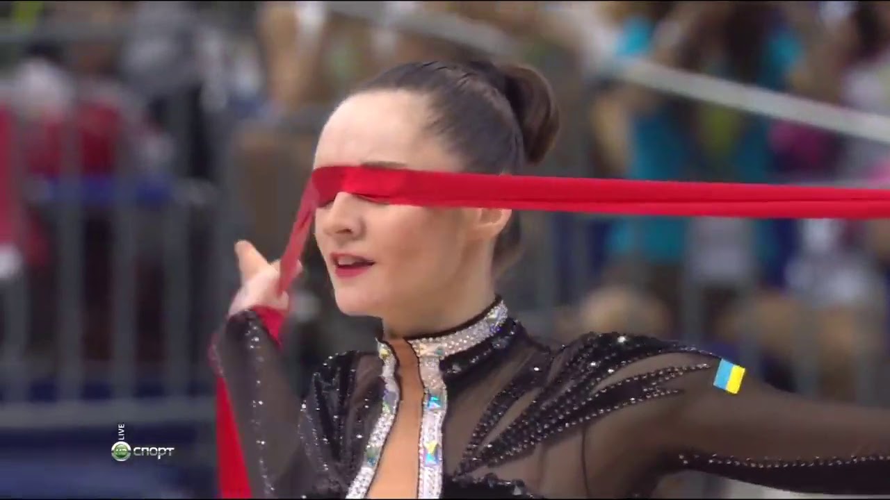 Anna Bessonova 2009 Mie WCh AA ribbon