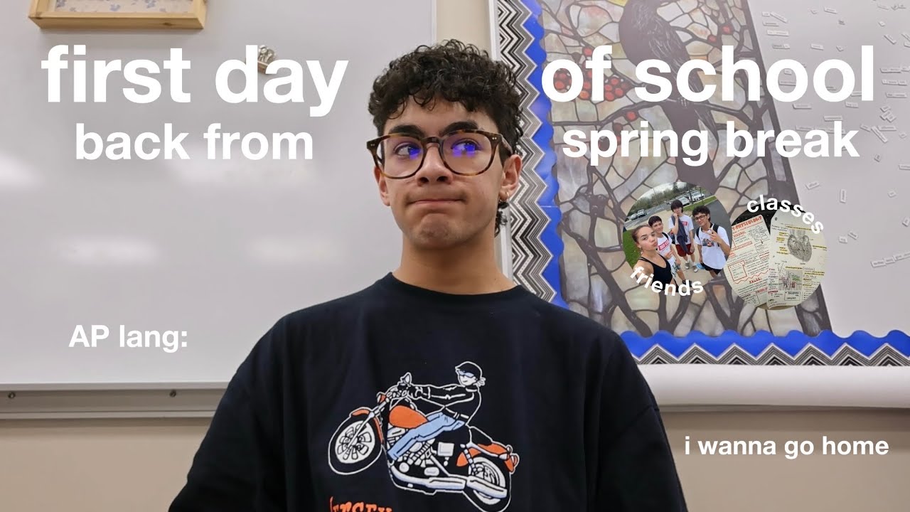 first day of school back from spring break *junior year* | grwm, dunkin, classes, stress, + friends