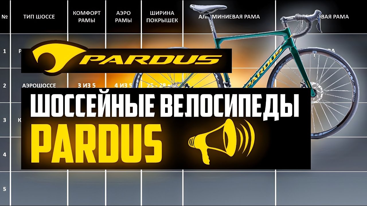 Шоссейные велосипеды PARDUS: Robin, Super, Spark, Uragano, Gomera, Revenant / ПРО [БРЕНДЫ]