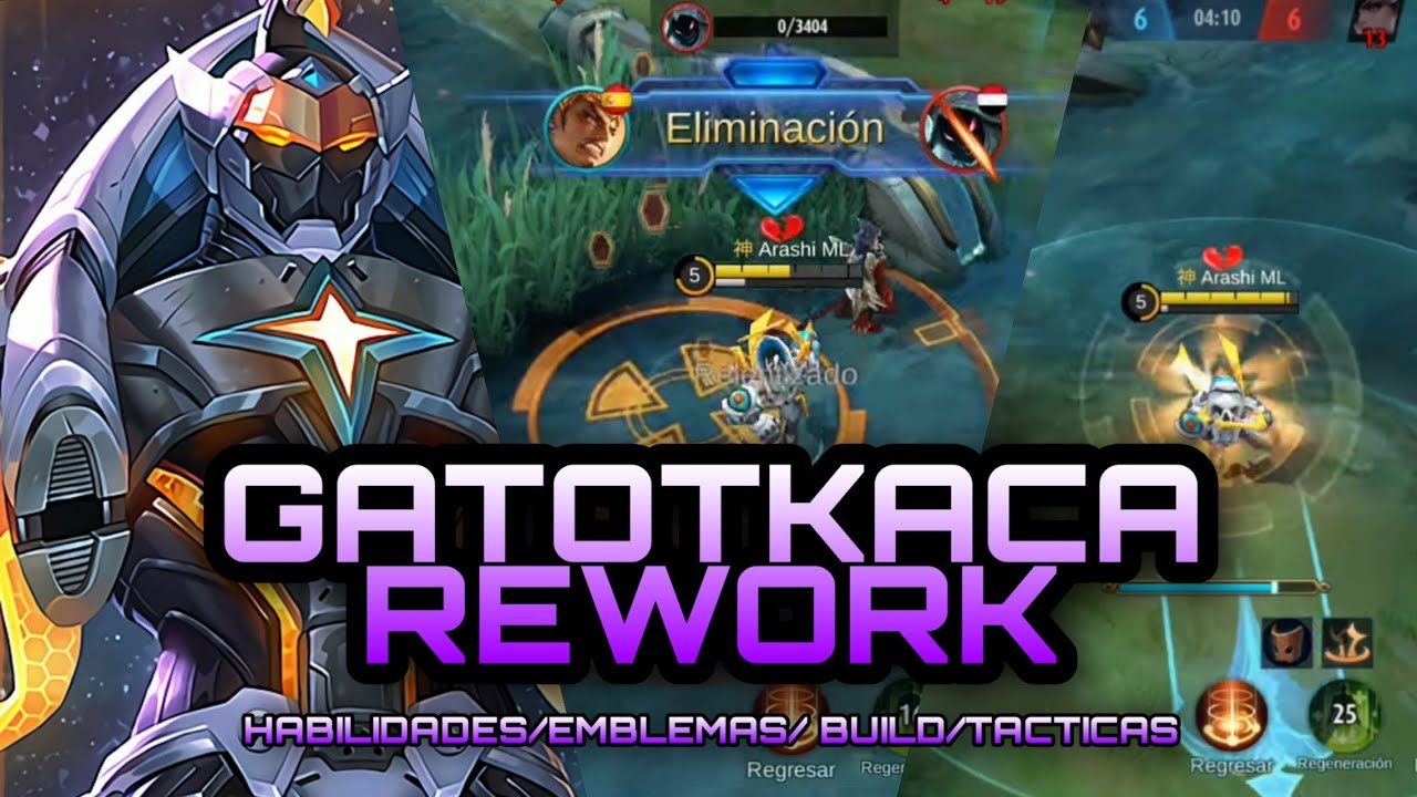 GATOTKACA REWORK☢️/TUTORIAL/HABILIDADES/EMBLEMAS/BUILDS/HECHIZOS Y GAMEPLAY MOBILE LEGENDS ESPAÑOL