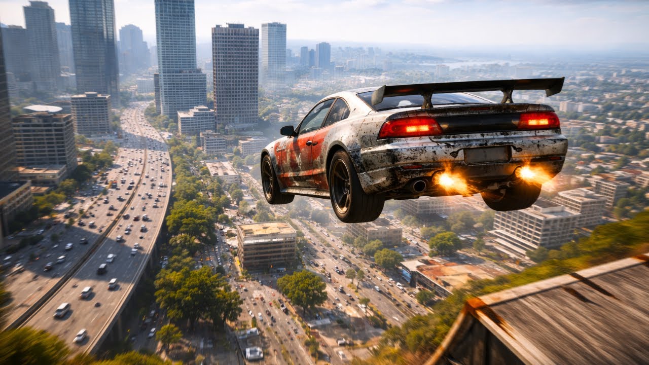 8 EXTREME Weitsprünge in BeamNG💀...