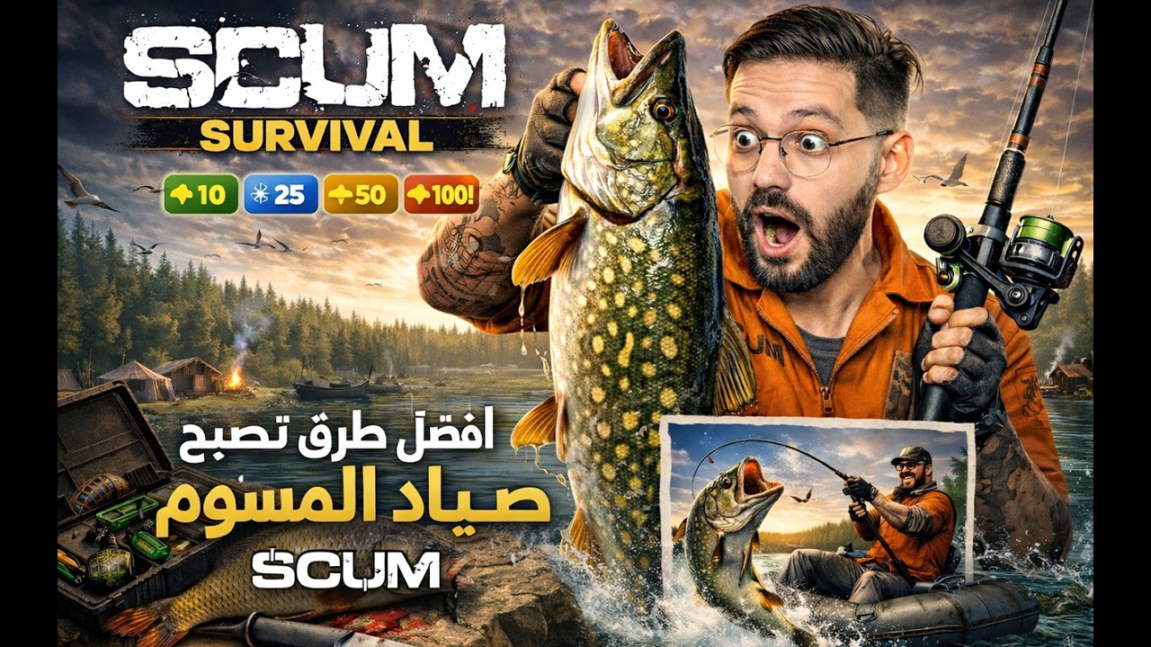 أقوى طرق صيد السمك في SCUM 🐟 | كيف تجمع Fame Points بسرعة وتصبح صياد الموسم! 🔥