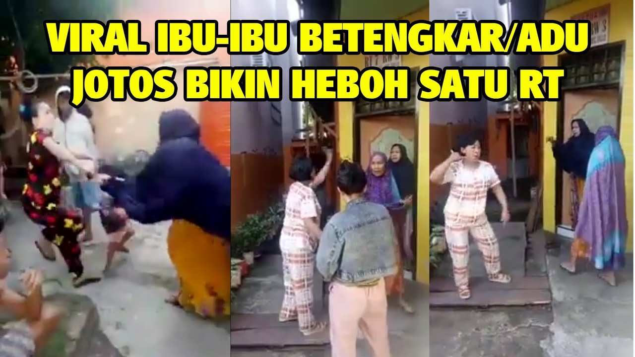 Video Viral  Emak emak Ribut Sampai Adu Jotos, Bikin Heboh Satu RT