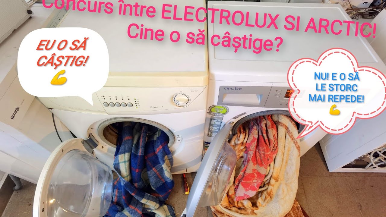 Concurs între Electrolux și Arctic program rapid / Washing machine race / 30min /39min