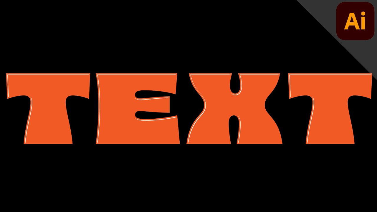 Add highlights to text | ILLUSTRATOR TUTORIAL - TEXT EFFECT