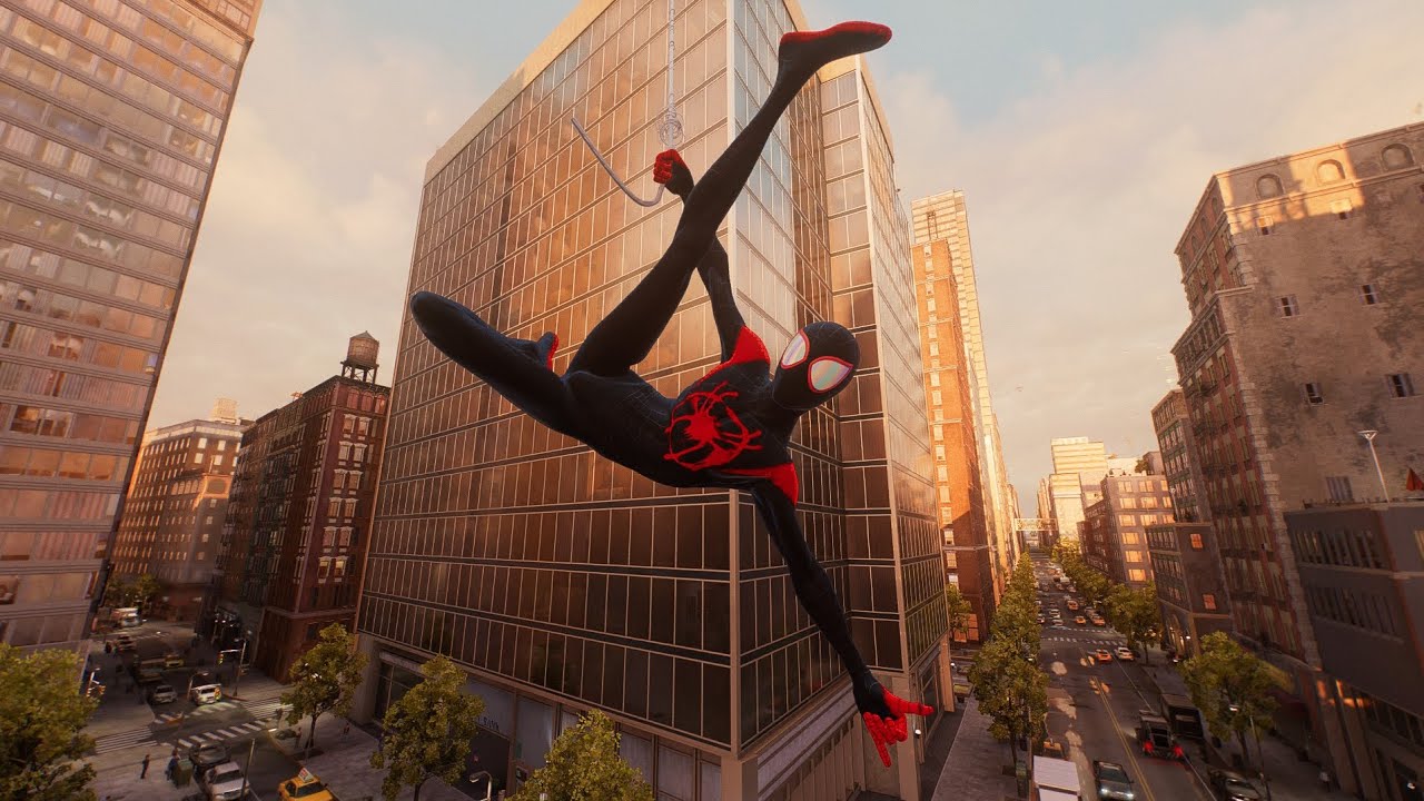 2 minutes and 20 seconds of cinematic webswing with Miles Morales - SUNFLOWER
