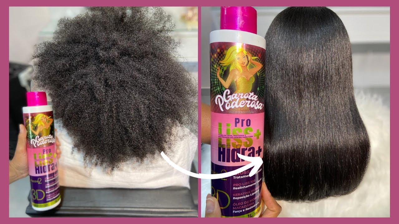 LISO DE PRIMEIRA EM CABELO CRESPO COM PROGRESSIVA SEM FORMOL GAROTA PODEROSA PROLISS 3D HIDRA+