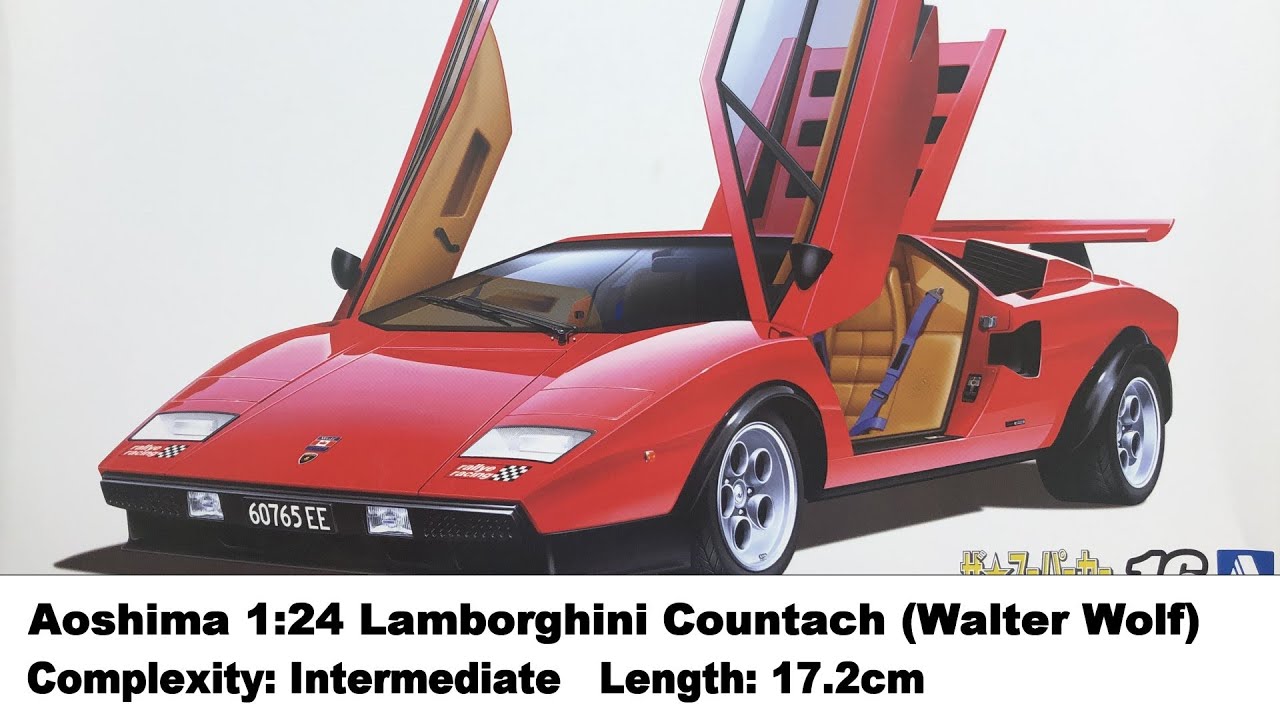 Aoshima 1:24 Lamborghini Countach (Walter Wolf) Version Kit Review
