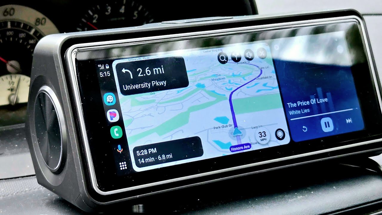 Budżetowy przenośny 7-calowy ekran audio z Androidem Auto i CarPlay na rok 2024 z funkcją sterowa...