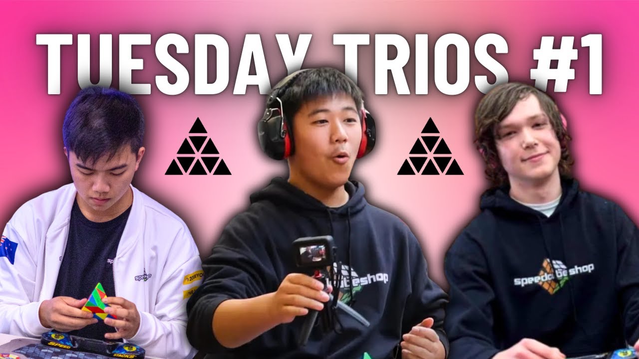 Pyraminx Tuesday Trios Ep.1 (1.73 Ao5) | ft. Sebastian Lee & Jasper Murray!