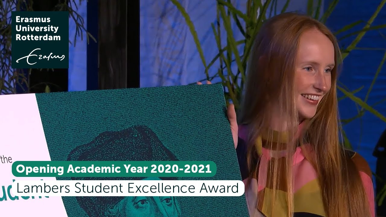 Opening Academisch Jaar 2020 - 2021 -  Lambers Student Excellence Award Nikki Speklé
