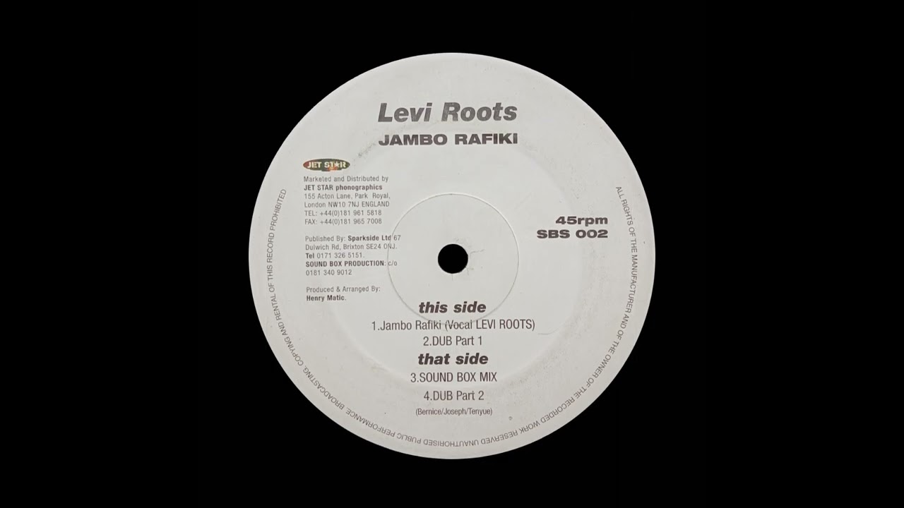 Levi Roots - Jambo Rafiki (Jet Star 12 inch, 1998)