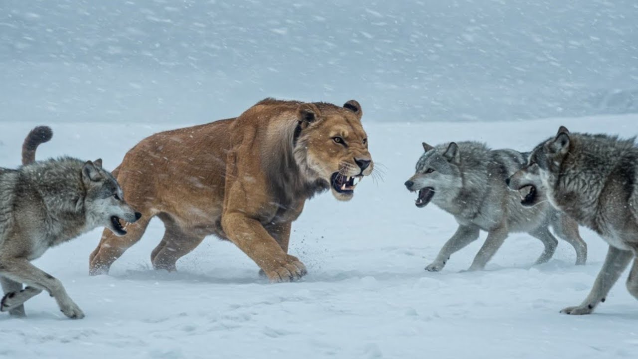 Wolf Pack vs King Lion | Power, Strategy & The Ultimate Wildlife Battle