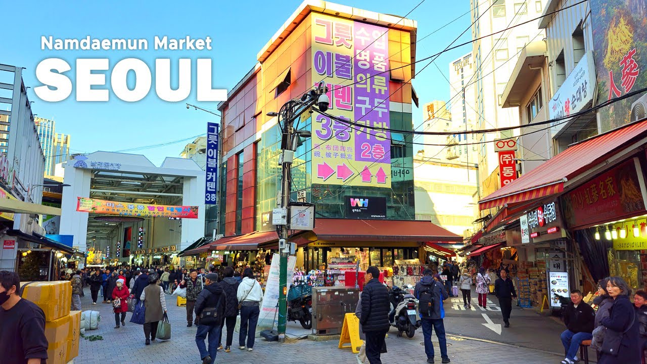 [4K] Прогулка по рынку Намдэмун, самому оживлённому традиционному рынку | Seoul Walk