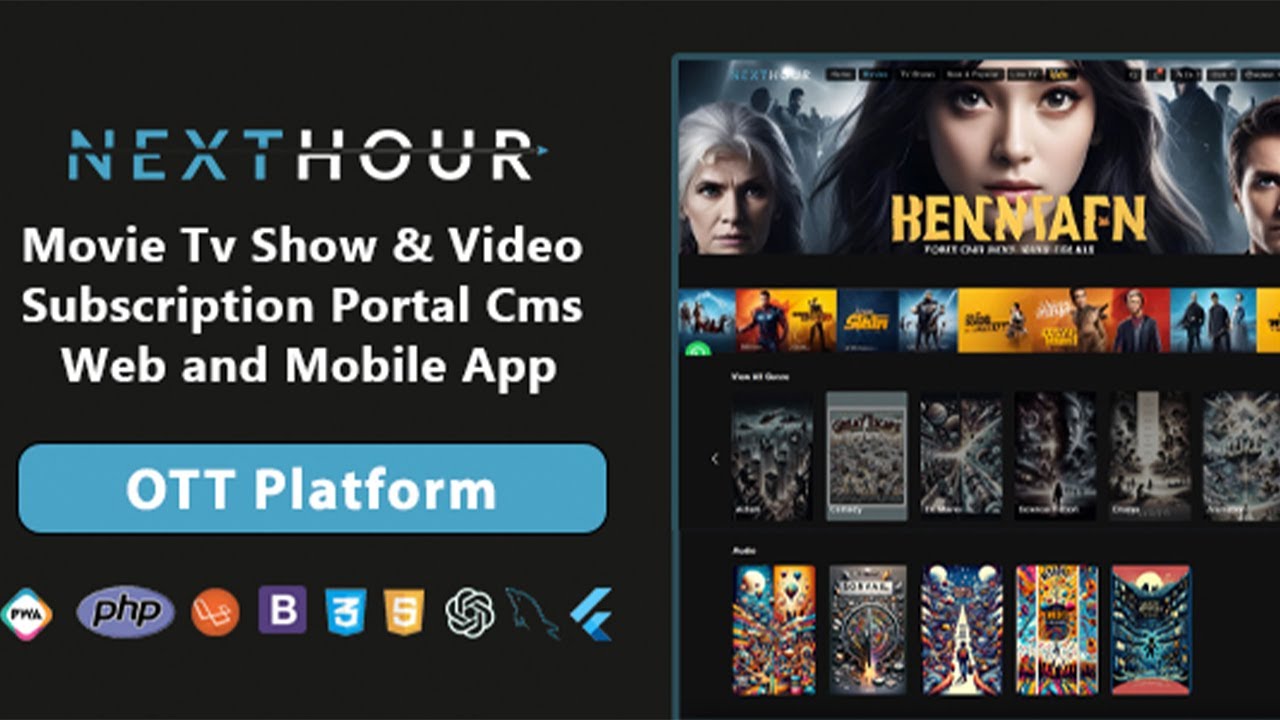Create a Netflix Style Website Using Next Hour PHP Script