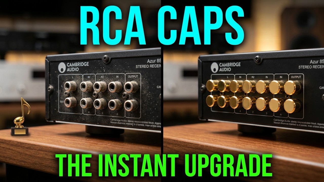 RCA caps (dust caps or noise blockers) - hifi jewelry reviewed. Shiny!