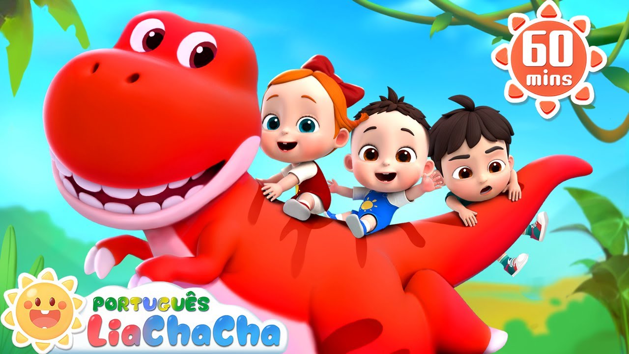 A Fam&iacute;lia dos Dedos | Fam&iacute;lia Colorida Dinossauro | LiaChaCha em Portugu&ecirc;s - M&uacute;sicas Infantis