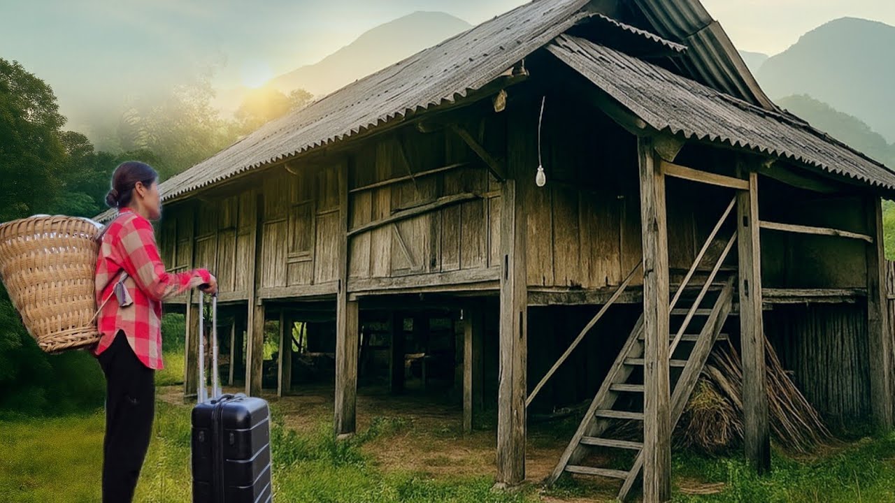 Full Video | single mother went into the forest and turned an abandoned house into a dream home.