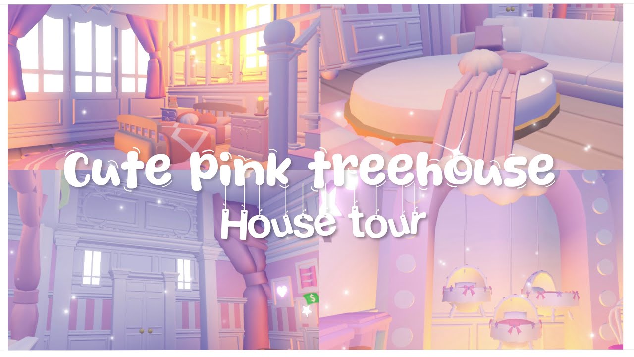 🌸CUTE PINK TREEHOUSE BUILD in ADOPT ME ⚒️ #adoptme