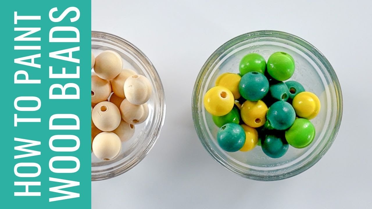 How to paint Wood Beads the Easy Way!