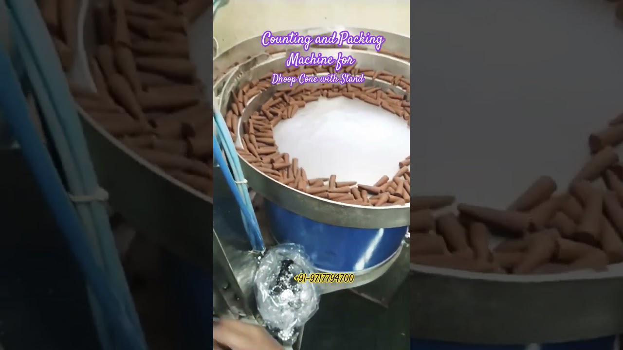 Dhoop Cone with Stand Counting and Pouch Packing Machine | Dhoop Cone Packing Machine