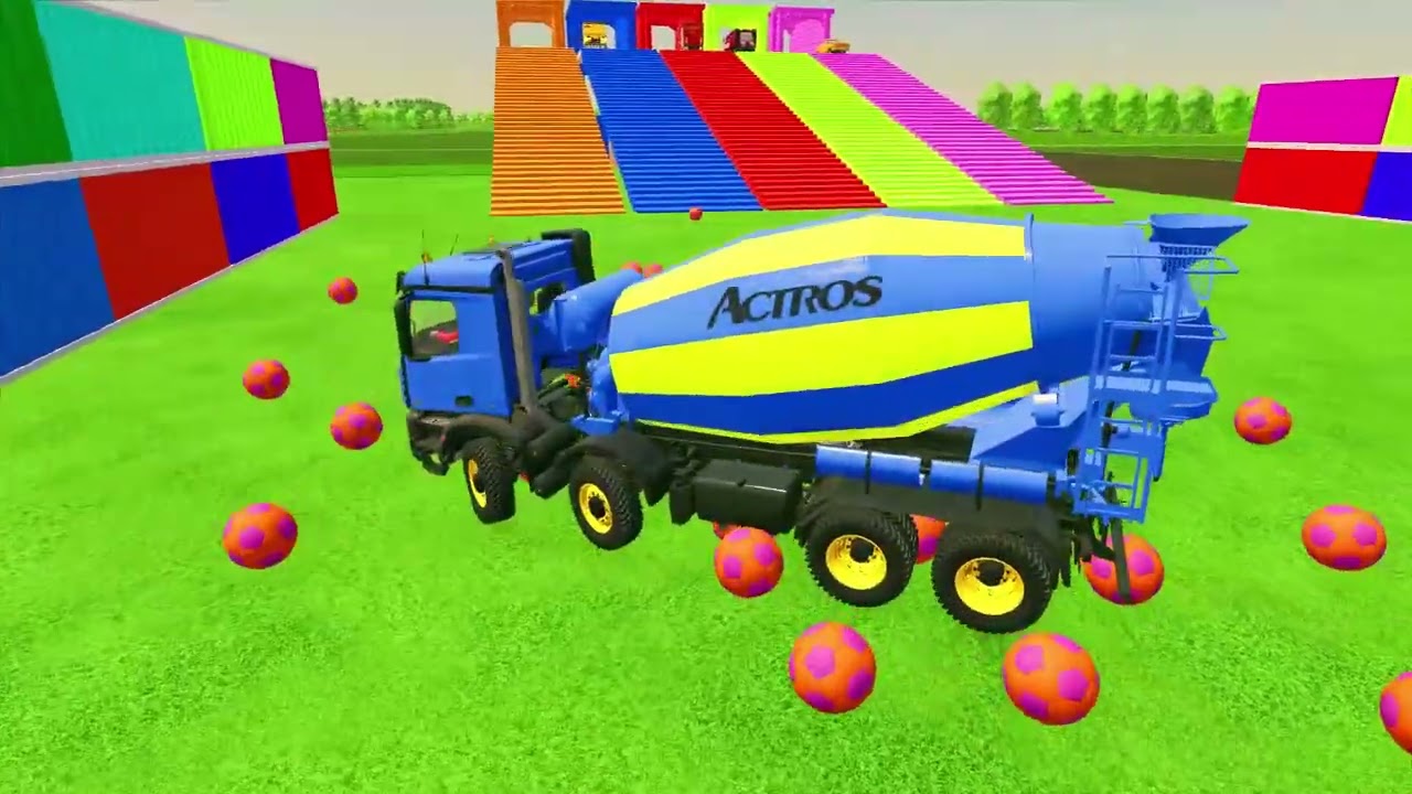 TRANSPORTING ALL VEHICLES CARS, TRUCKS, TRACTORS, FIRE ENGINE WITH TRAIN! Farming Semulator 