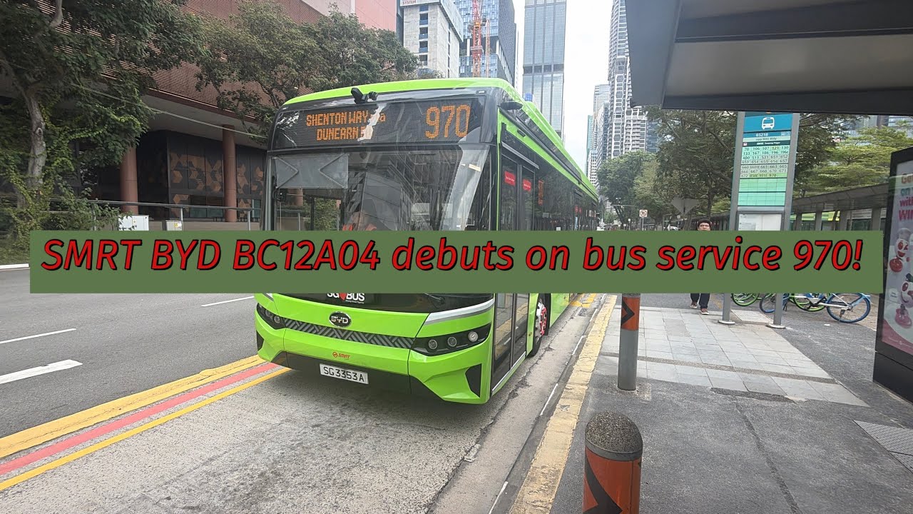 BYD BC12A04 Debuts On Bus Service 970! | SMRT BYD BC12A04 [SG3353A] | Bus Joyrides Episode 49