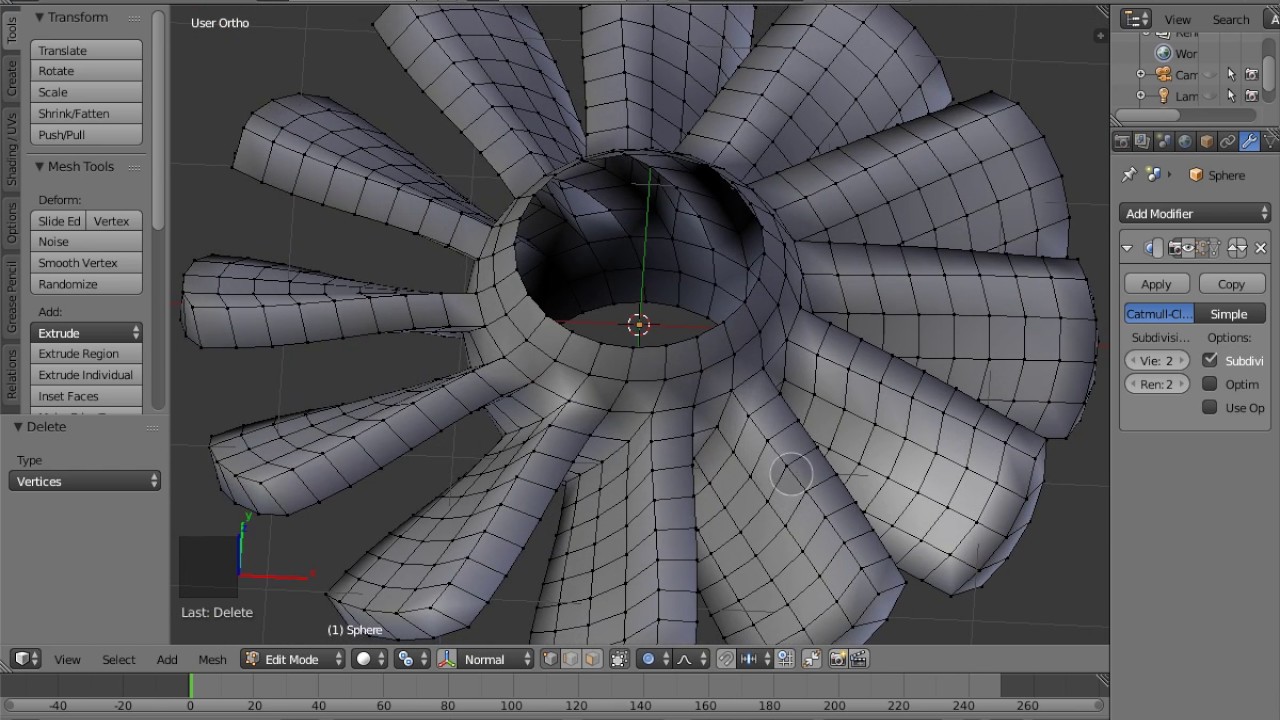 Propeller, fan, turbine modeling in Blender - HD