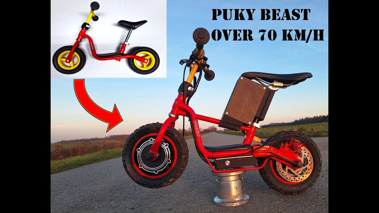 Puky Beast - DIY project - E-Bike - Over 70 kph - kids bike - Laufrad
