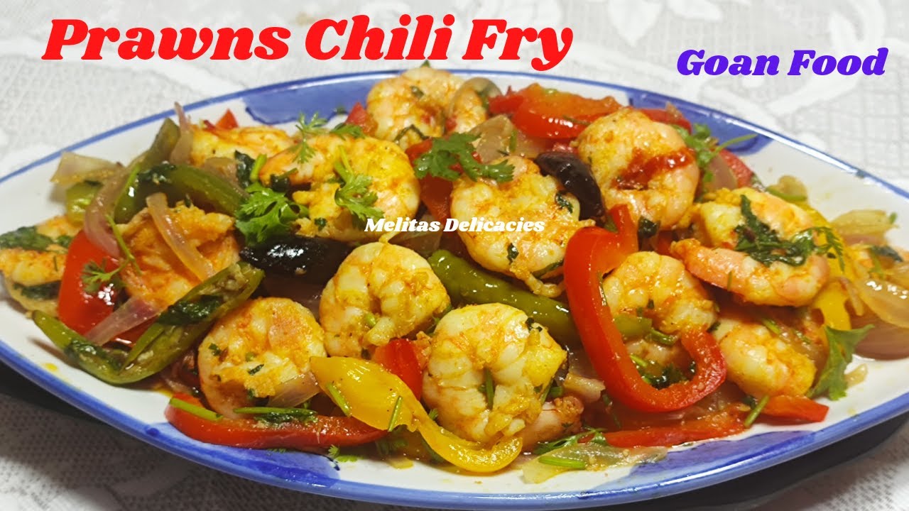Goan Style Prawns Chili Fry Recipe|Goan Seafood Recipe|Shrimp Chili Stir Fry|Prawns Stir Fry#prawns