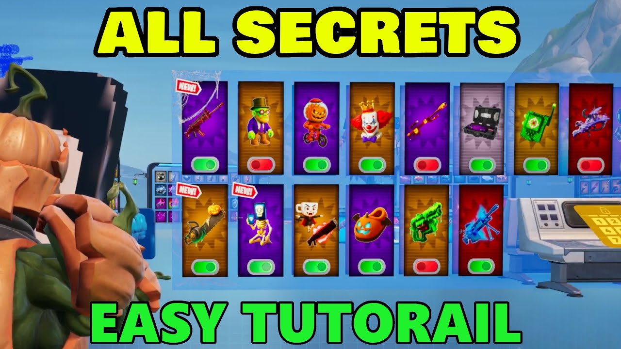 ALL SECRETS LOCATIONS SECRET CODE PART 10 | CRAZY 1V1 FFA - ALL GUNS & RIDES 3256-2350-0756 FORTNITE