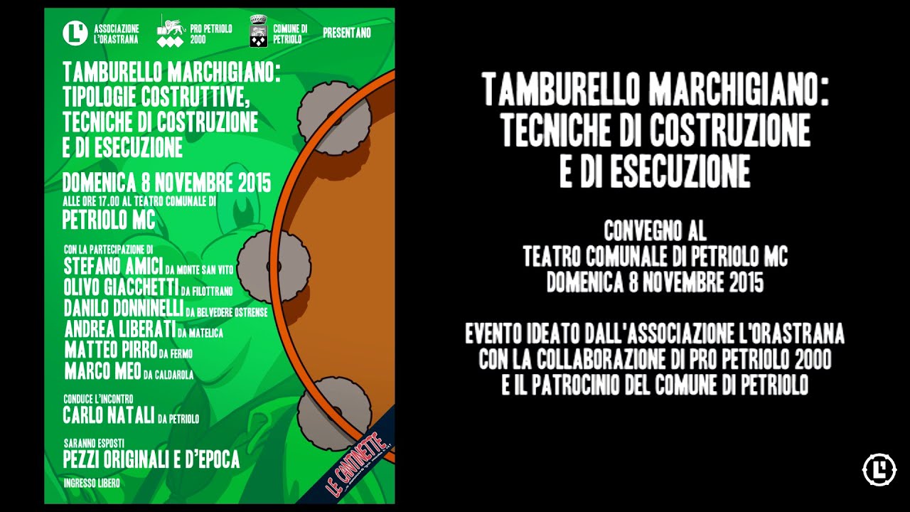 ORASTRANA | CONVEGNO SUL TAMBURELLO MARCHIGIANO | 08.11.2015