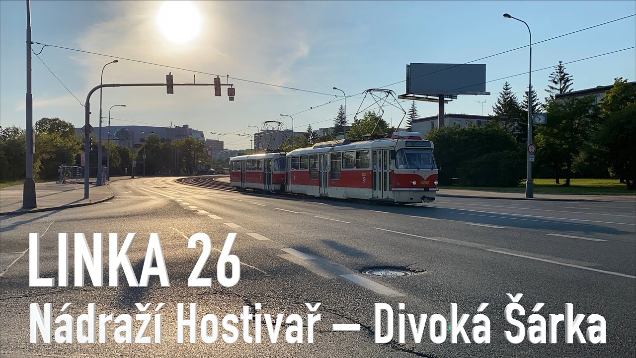 LINKA 26 - Nádraží Hostivař–Divoká Šárka [4K]
