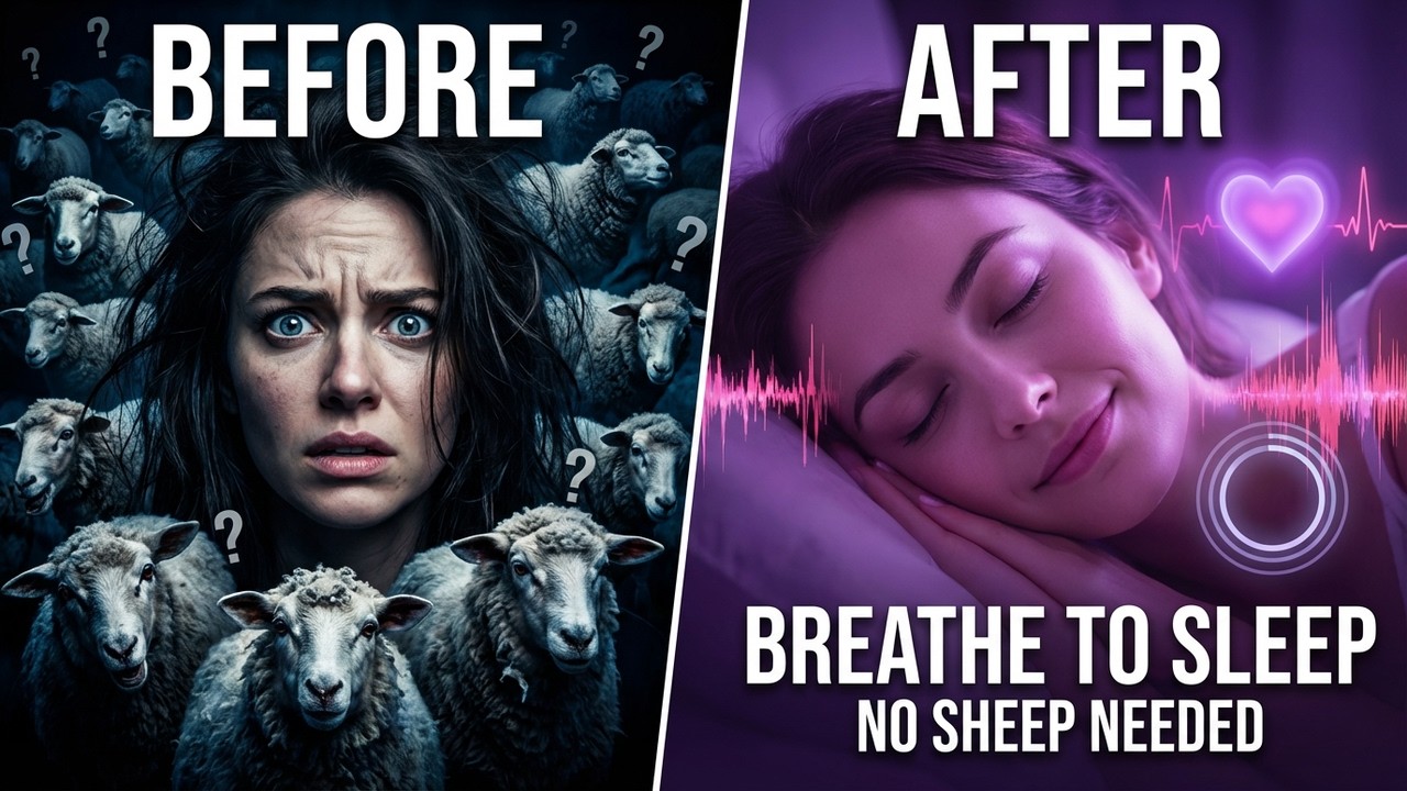 Fall Asleep Without Counting Sheep 💜 | Breathing Pacer + Pink Noise