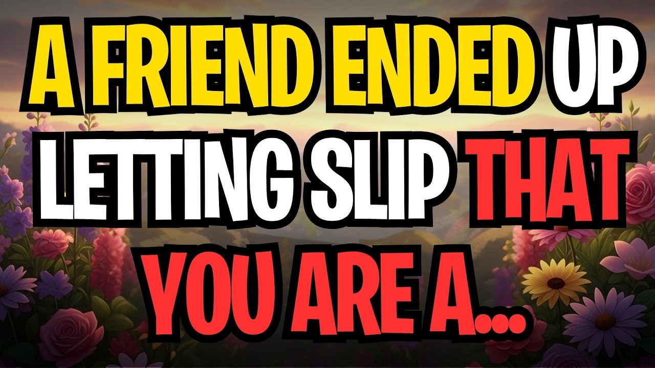 A FRIEND ENDED UP LETTING SLIP THAT YOU ARE A...