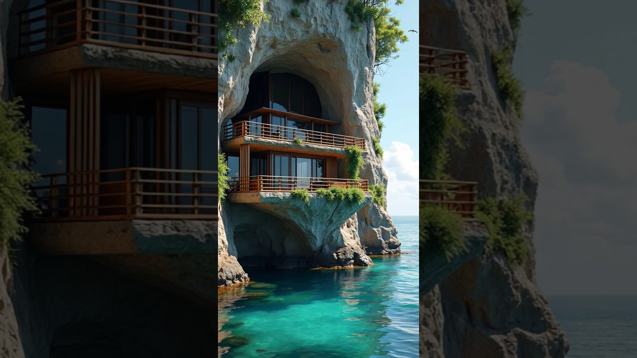 Hidden Cliffside Cave House! 🏡🌊 | The Ultimate Oceanfront Escape