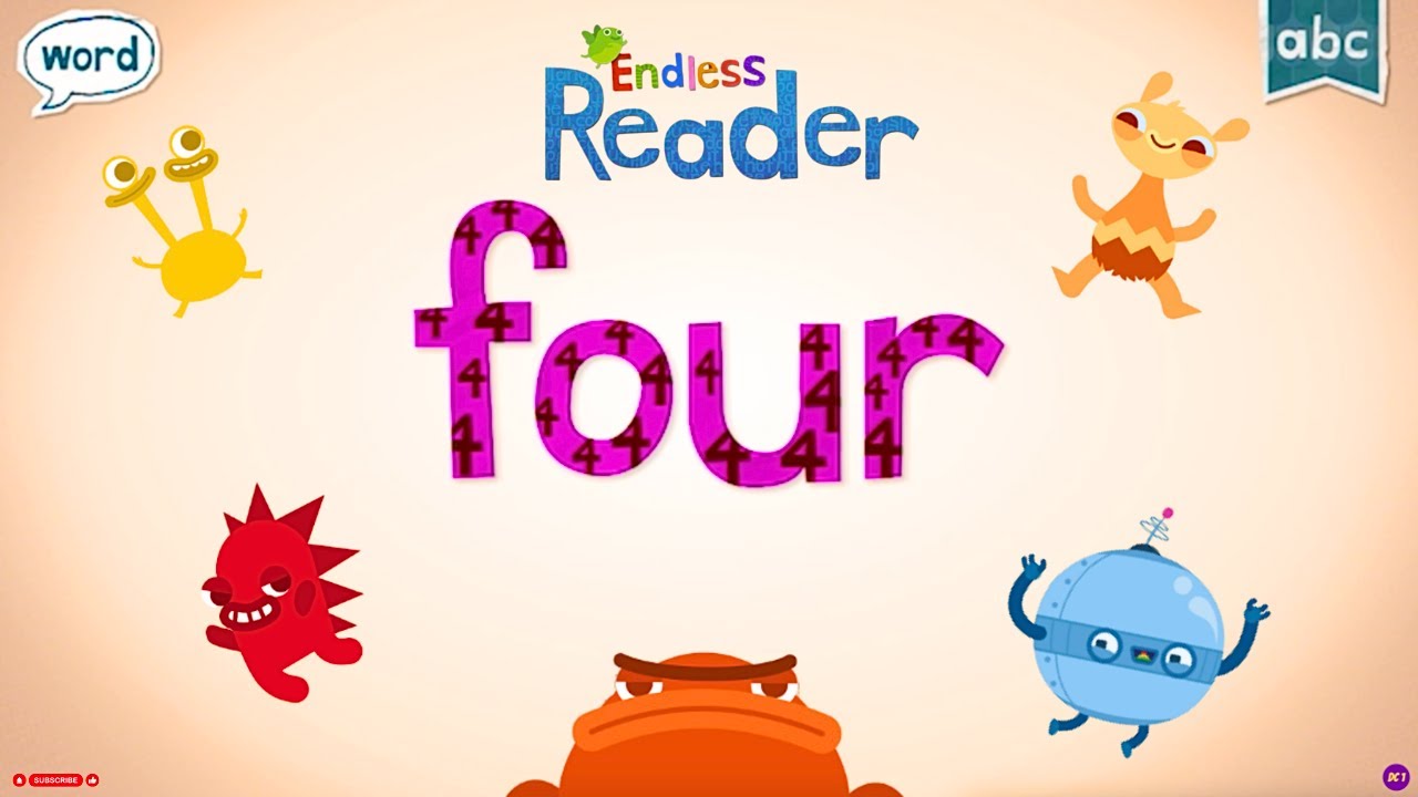 Endless Reader: Let's Learn 'FOUR' | Sight Word Adventures