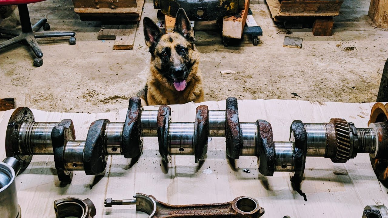 Pulling the crankshaft from my Caterpillar D4-7U...even more bad news.