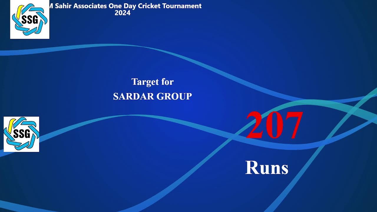 Sardar Group VS Ghani Glass semifinal One day  cricket tournament