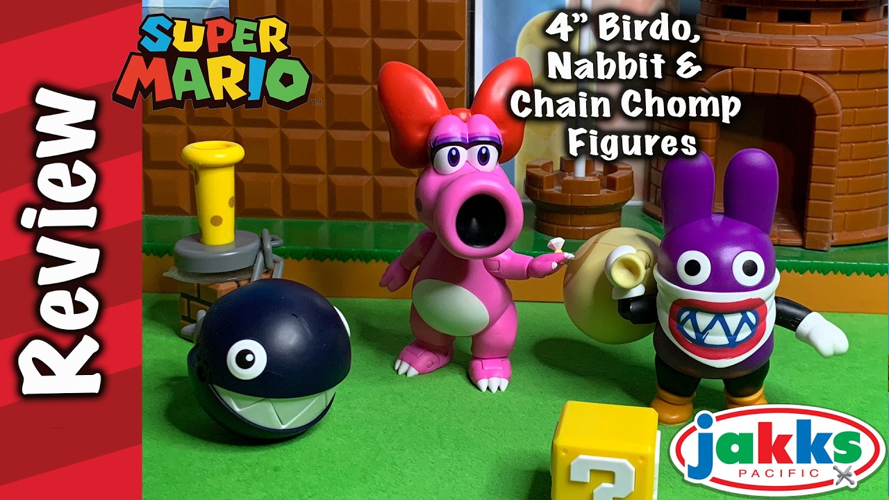 Nabbit, Birdo & Chain Chomp 4Inch Figures