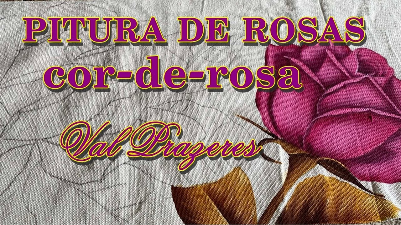 Pintura de rosas cor-de-rosa
